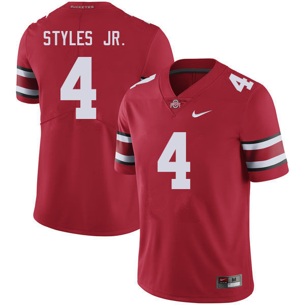 Men #4 Lorenzo Styles Jr. Ohio State Buckeyes College Football Jerseys Stitched Sale-Red